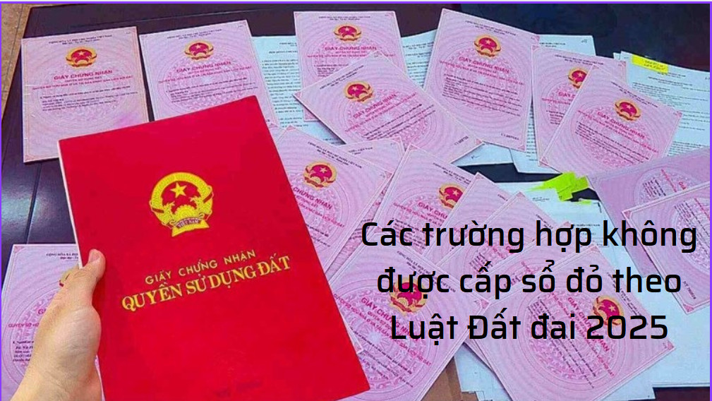 Các trường hợp không được cấp sổ đỏ theo Luật Đất đai 2024